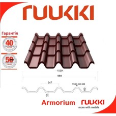 Новый формат металлочерепицы Ruukki Armorium RR 779 ( 1015 мм*1039 мм )